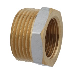 Kirchhoff Reduzierstück, 21 mm x 15 mm, Chrom, für Gewindefittings.