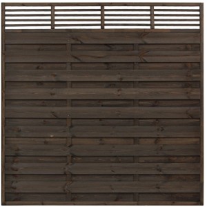 Sichtschutzzaun Element Wien Anthrazit lasiert 180 cm x 180 cm