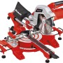 Einhell Zug-Kapp-Gehrungssäge TC-SM 254, rot/silber, mit Staubfangsack und Laser.