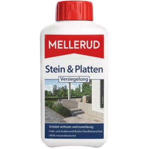 Mellerud Stein & Platten Versiegelung 0,5 l für saugfähige Steinoberflächen.