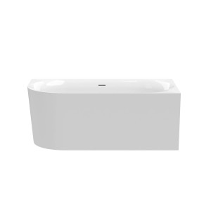 Weiße Ottofond Eckbadewanne Mince Corner XS, 155x80 cm, für moderne Bäder.