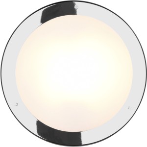 Runde Trio Deckenleuchte Condus mit Chromrand, geeignet für Bad und Feuchträume.