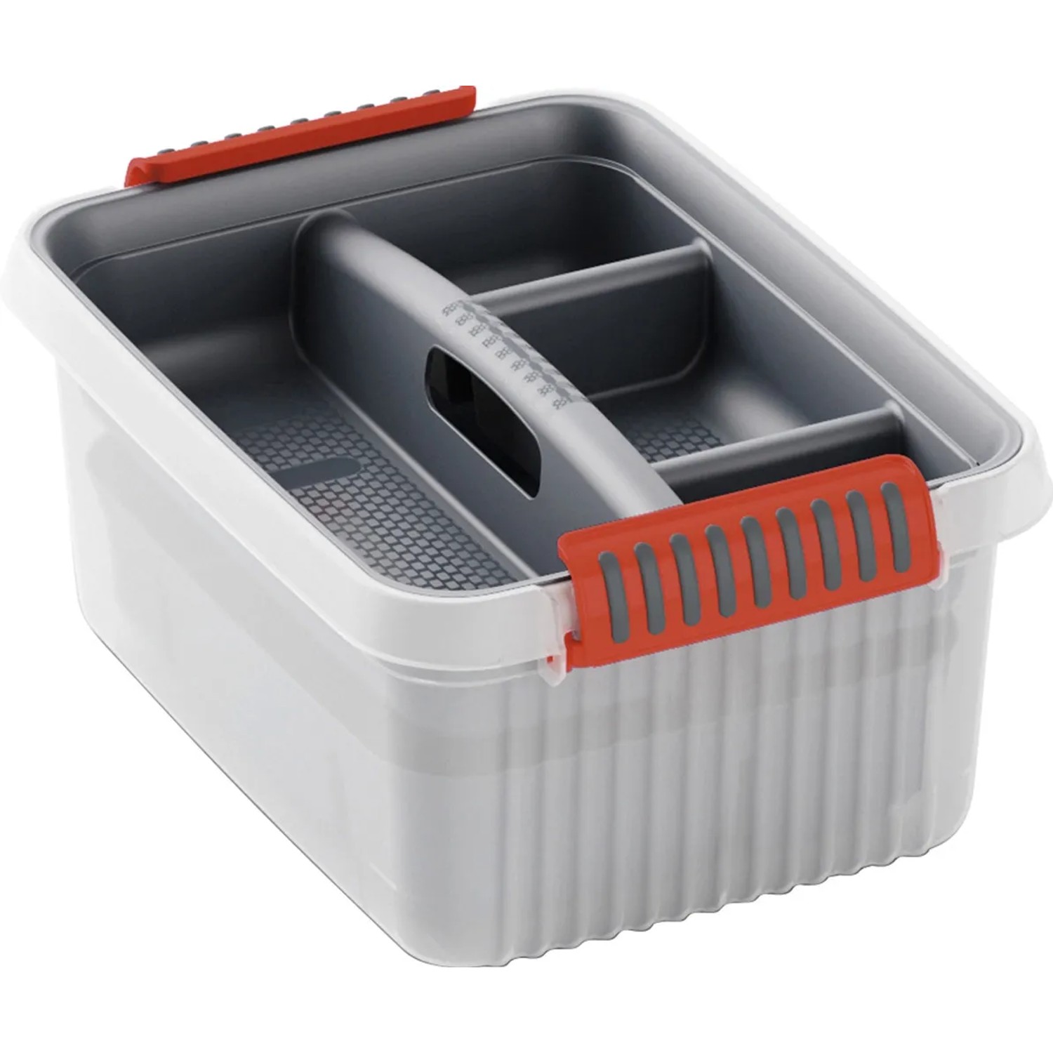 Aufbewahrungsbox K-Latch S mit Deckel, transparent/grau, vielseitig einsetzbar.