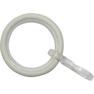 Gardinia Gardinenring Elba in Ivory mit Gleiteinlage und Faltenlegehaken.