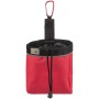 Jollypaw Snack-Tasche aus Polyester, rot, mit Zugband, Clip und Gürtelschlaufe für Hunde-Leckerlis.