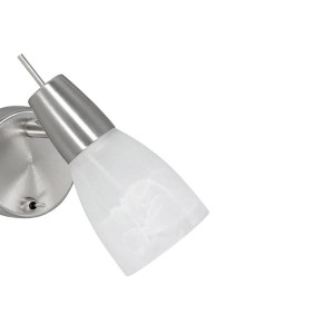 Just Light LED-Spot Julia, 1-flammig, Stahl mit Alabasterglas, weiß.