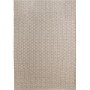 Beiger Outdoorteppich, 160x230 cm, modernes Design mit feiner Musterung. Ideal für Terrasse & Balkon.