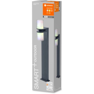 Verpackung der Ledvance Smart+ Up Down Flare Multicolor Außenleuchte, 80 cm Standleuchte.