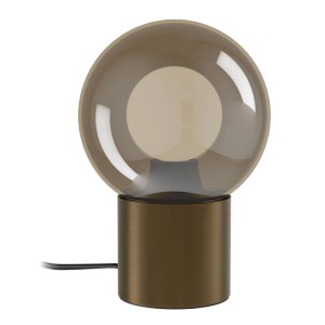 Eglo Tischleuchte Bravino Bronze Braun Glas E14 Touchdimmer 12 cm
