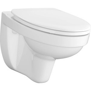 Weißes, spülrandloses baliv Wand WC-Set Aberdeen mit Soft-Close Sitz.