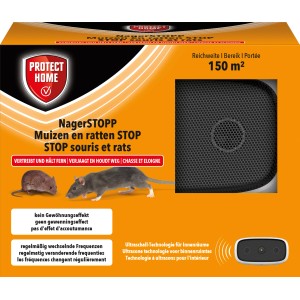 Protect Home NagerSTOPP 150m²: Ultraschallgerät zur Nagerabwehr in Innenräumen.