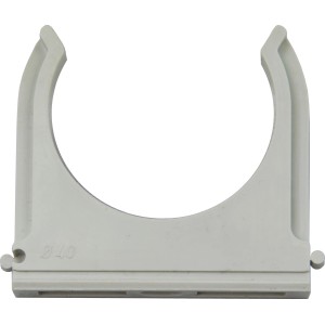 E2 Elektro Klemmschelle, 40 mm, zur Befestigung von Elektro-Installationsrohren, 50 Stück.