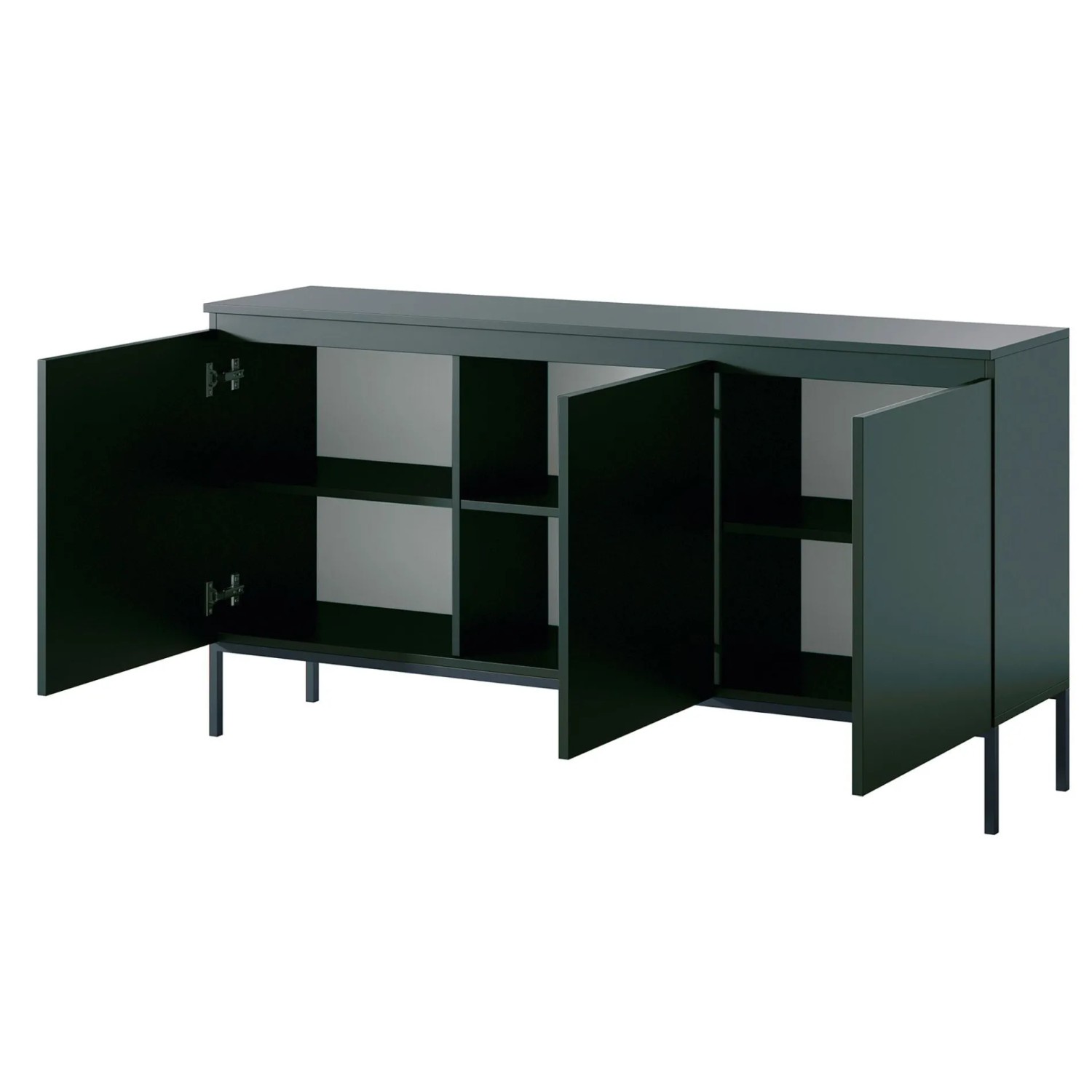 Selsey Sideboard Bemmi 150 cm Dunkelgrün mit Schwarzen Beinen_7
