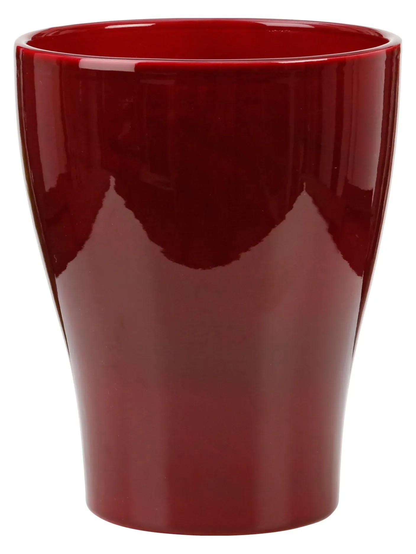 Classic Home And Garden Pflanzgefäß „Cali“ – 33 Cm, Lava Red, Wetterfestes Harz, Modernes Design