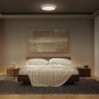 LED-Deckenleuchte Orbis Dublin Silber (Ø 48,7 cm) im Schlafzimmer. Moderne, runde Deckenlampe für den Innenbereich.