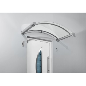Gutta Bogenvordach BV/B 200 Edelstahloptik 30 cm x 200 cm x 90 cm