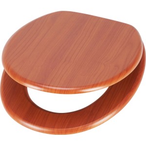 WC-Sitz Alisos von baliv mit Holzkern in Braun. Toilettendeckel im Holzdesign.