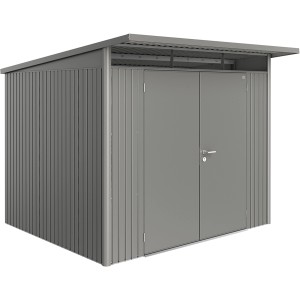 Biohort Metall-Gerätehaus AvantGarde Gr. A6 quarzgrau-metallic Doppeltür