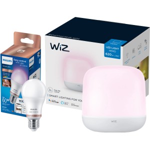 WiZ Hero Tischleuchte mit Philips E27 LED-Lampe, smarte Beleuchtung für Ihr Zuhause.