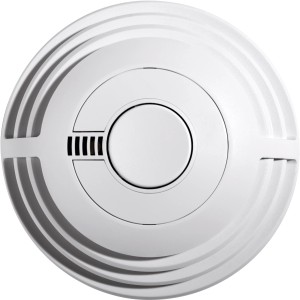 Weißer Bosch Ferion 1000 O Rauchmelder für Brandschutz im runden Design.