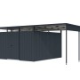 Karibu Metallgerätehaus Amato mit Anbaudach in Anthrazit, 220x342x342 cm.