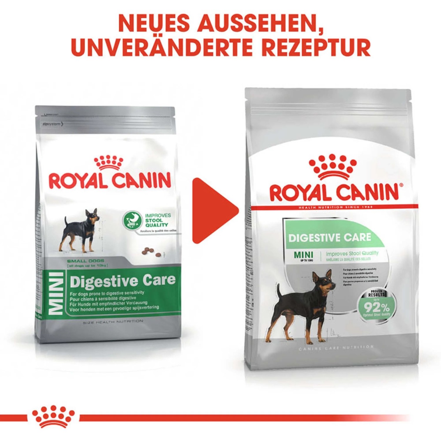 Royal Canin Digestive Care Mini Trockenfutter, 3kg Packung für Hunde mit empfindlicher Verdauung.