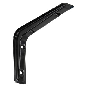 Schwarze OBI Konsole Gaia, 80x120mm, aus Stahlblech für Regalböden.