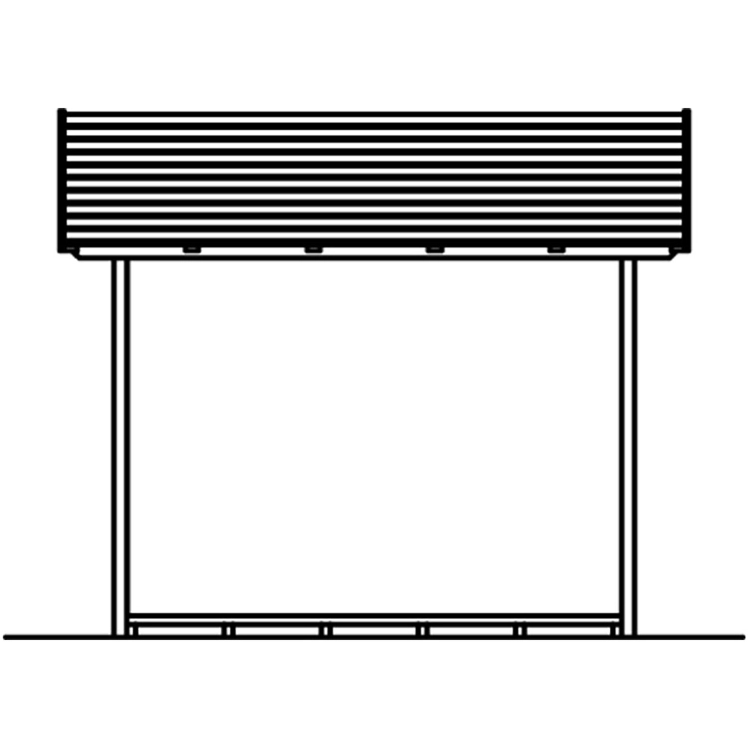 Holzunterstand Paul 2 von Skan Holz, Nussbaumfarben, für Kaminholz Lagerung.
