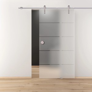 Novadoors Glasschiebetür-Set Ferrera inkl. Griffmuschel 93,5 cm x 205,8 cm