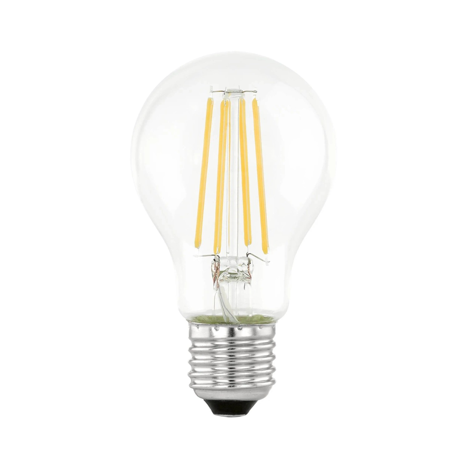 Klares E27 LED Leuchtmittel in Globeform von Eglo, 7,3W, warmweißes Licht.