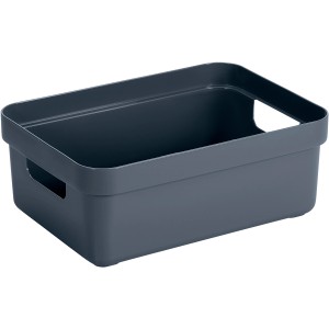 Sunware Aufbewahrungsbox Sigma Home, 9 l, dunkelblau, mit Griffen. Ideal zum Stapeln.