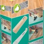 wolfcraft Verlege-Set für Laminat und Designboden mit Zugeisen, Schlagholz und 30 Keilen.