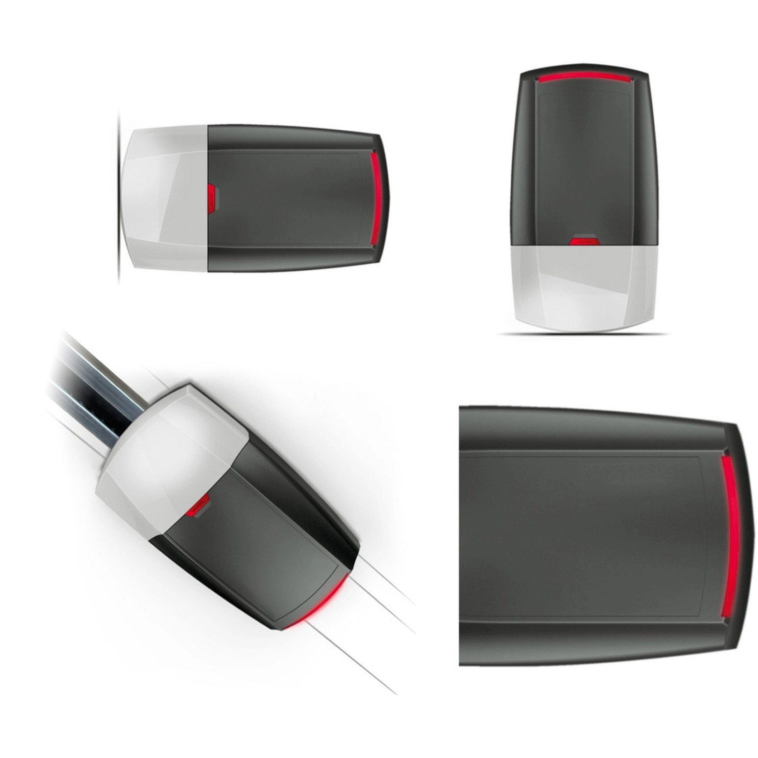 Torantrieb für Sektionaltor, Garagentoröffner in Grau und Weiß.