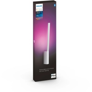 Verpackung der weißen Philips Hue Liane LED Wandleuchte mit Farbwiedergabe und 740 Lumen.