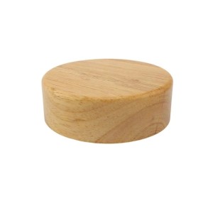 Runde Holz-Verteilerdose Ø 85 mm für Lampen & Leuchten. Helle Holzmaserung, ideal für stilvolle Elektroinstallationen.