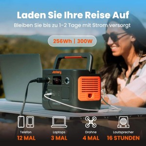 Jackery Powerstation E240 v2 Stromerzeuger mit LiFePO4-Akku für Camping und Outdoor.