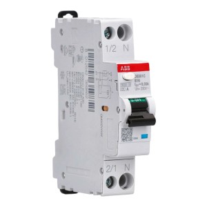 ABB FI/LS-Schalter DS301C B16 A30 für Blitzschutz, Detailaufnahme.