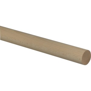 Glatter Rundstab aus Buche, 40 mm Durchmesser, 1000 mm Länge, ideal für Bastelarbeiten.