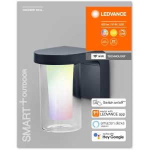 Ledvance Smart+ Cascade Multicolor LED-Außenwandleuchte für Garten, Terrasse & Balkon.