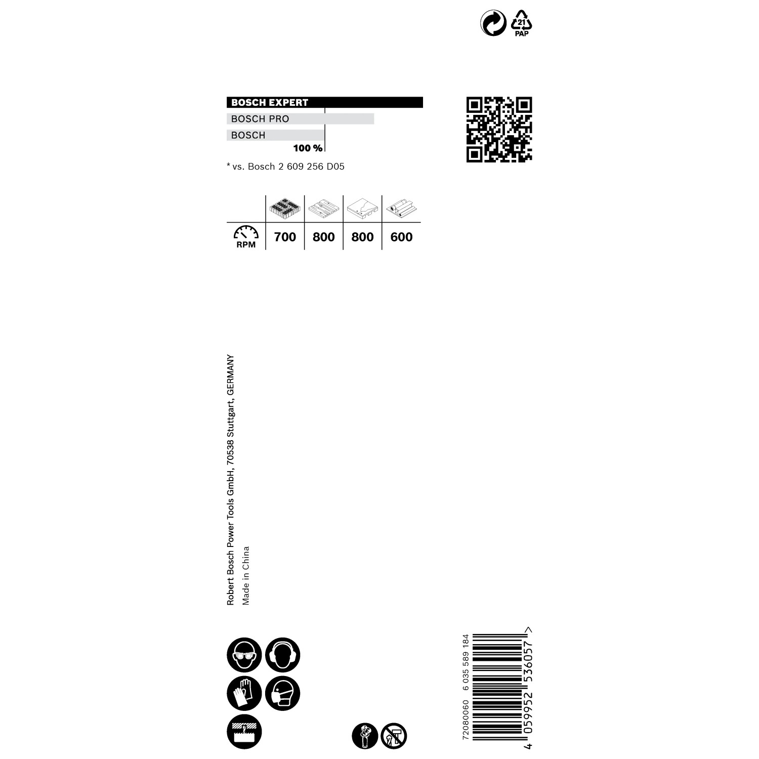Verpackung der Bosch Expert Lochsäge Construction Material Ø 40 mm.