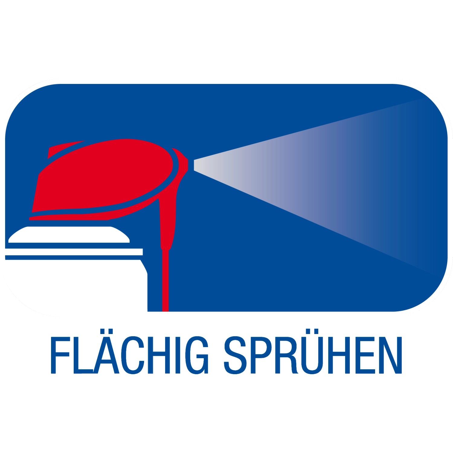 Symbol für flächiges Sprühen mit WD-40 Multifunktionsprodukt.