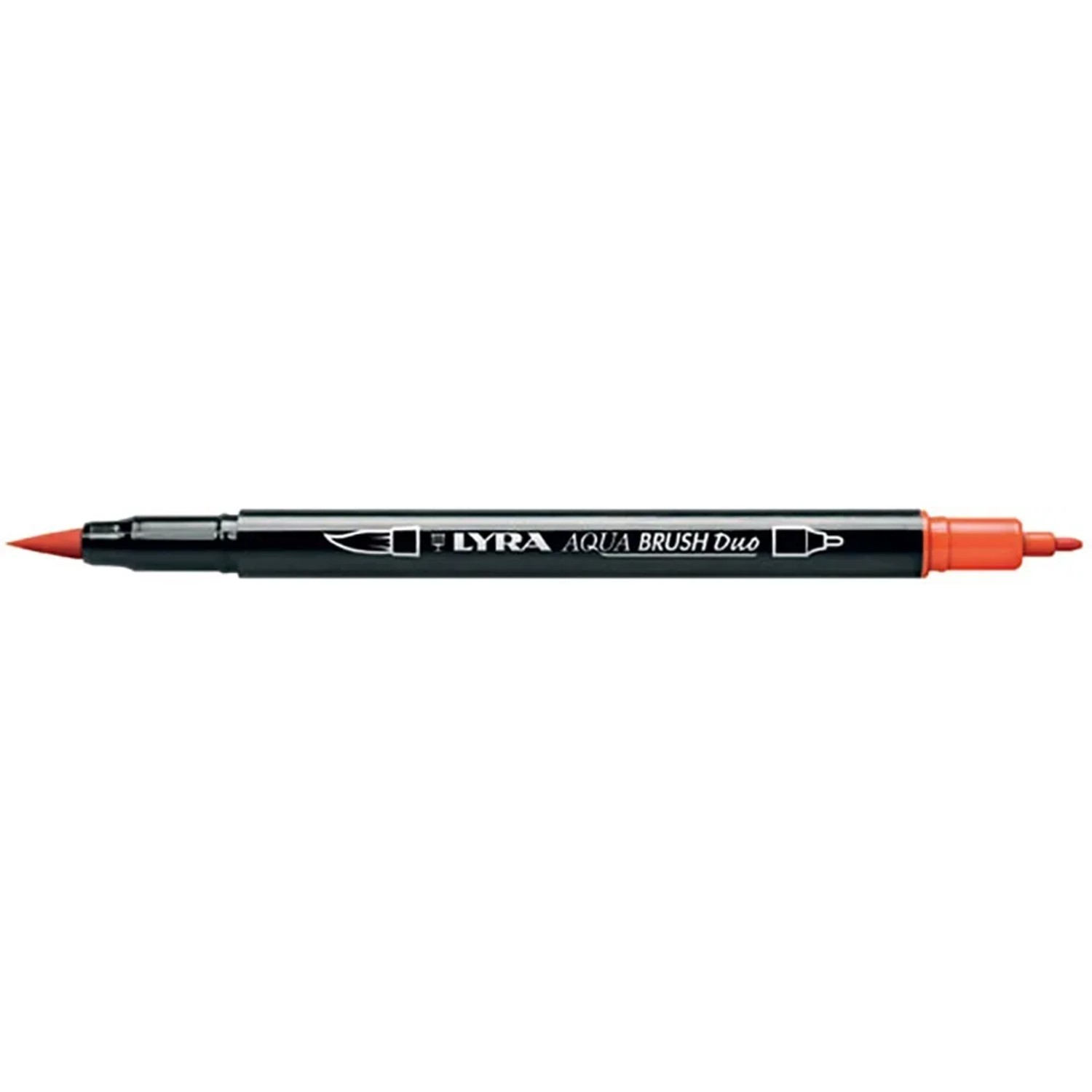 LYRA Aqua Brush Duo Stift, orange, mit Pinsel- und feiner Spitze für präzises Zeichnen.