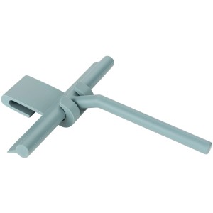 Türkiser Wenko Badezimmerwischer Mola mit Halterung für Dusche und Bad.