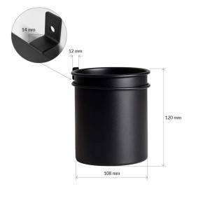 Denpanels Aufbewahrungsbecher für Akustikpaneele 10 cm x 10 cm x 12 cm Schwarz