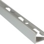 Winkelprofil aus Alu, silber eloxiert, matt, 8 mm, für Fliesenkanten und Abschlüsse.