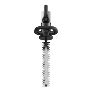 Litheli Akku-Heckenschere U20, 20V, ohne Akku. Heckenschneider mit silbernen Schneidemessern und schwarzem Griff.