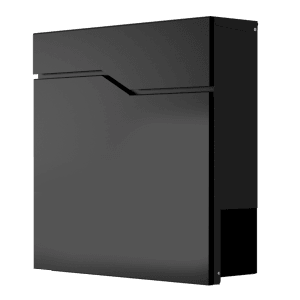 Heidemann Briefkasten DESIGNline BK2 Tiefschwarz 38 cm x 38 cm x 11 cm