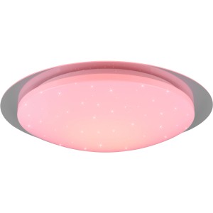 Weiße Trio LED-Deckenleuchte Frodeno mit Starlight-Effekt, geeignet für Bad und Wohnraum.