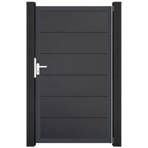 GroJa Steckzaun Tor BasicLine Universal-DIN DB Anthrazit, 1-flügelig, mit Beschlagset.