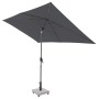 Doppler Mittelmastschirm myZone Auto Tilt, 300x200 cm, anthrazit, mit Kurbel und Auto-Tilt Funktion.